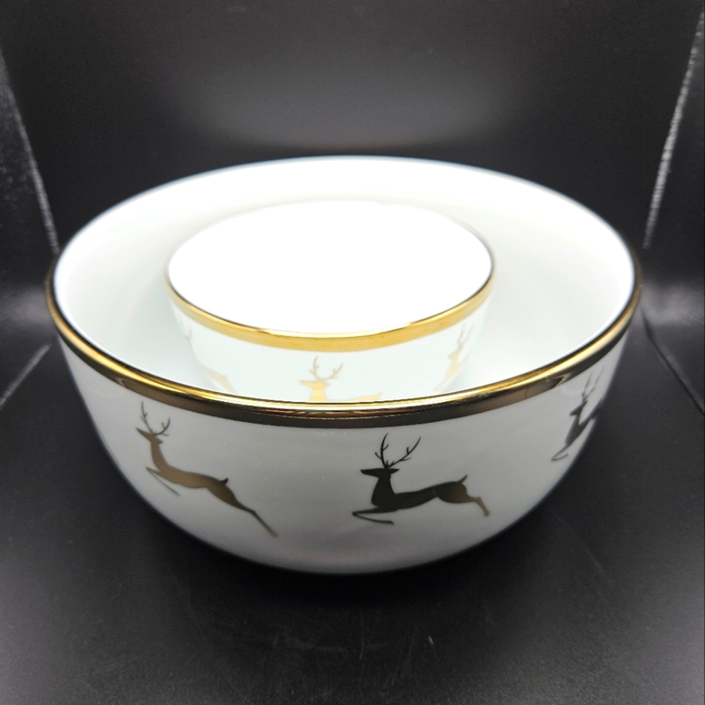 "Midnight Hour" Reindeer Serving Bowls